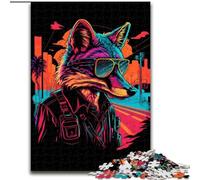 JigsawPuzzle 1000 Pieces for Adults Red Fox Spy Gangster Made of Wood, for Ages 14+ 50x75cm Family Fun Craft, Perfect for Birthdays, Holidays
