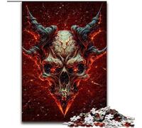 JigsawPuzzle 1000 Pieces for Adults Red Vampire Skull Challenging Puzzles size 50x75cm Family Activity, DIY Home Decor
