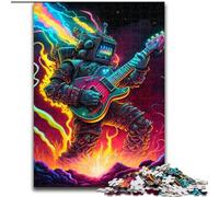 JigsawPuzzle 1000 Pieces for Adults Robot Playing Guitar Jigsaw Puzzles for Adults 1000 Piece DIY Home Decor Brain Teaser Game for Teenagers (Size 50x75 cm)