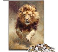 JigsawPuzzle 1000 Pieces for Adults Running Lion Suitable for Ages 14 And Up Intellectual Toy Game Educational Game for Birthday And Christmas (size 26x38cm)