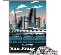 JigsawPuzzle 1000 Pieces for Adults San Francisco Ca Travel US,Help The Brain Exercise Addictive Toys to Cultivate Patience Perfect Decoration 50x75cm