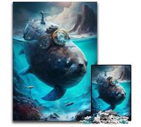 JigsawPuzzle 1000 Pieces for Adults Seal Supernatural Impossible Jigsaw Puzzles for Adults Interactive Family Game, DIY Home Decor Brain Challenge Gift 50x75CM/19.68x29.52inch