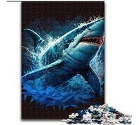 JigsawPuzzle 1000 Pieces for Adults Shark Colorful Made of Wood, for Ages 14+ 50x75cm Brain Teaser Game for Teenagers, Perfect