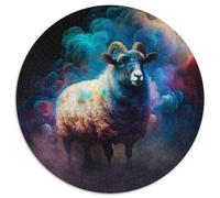 JigsawPuzzle 1000 Pieces for Adults Sheep Nebula 1000 Pieces Round Puzzle Gifts Educational Activity for Cognitive Skills Cognitive Skill Improvement 67.5x67.5cm