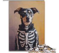 JigsawPuzzle 1000 Pieces for Adults Skeleton Dog Challenging Game And Family Play Educational Game for Birthday, Chrismas 50x75cm
