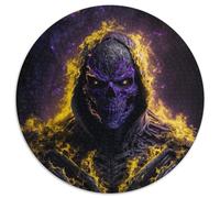 JigsawPuzzle 1000 Pieces for Adults Skeleton on Fire Round Puzzles Brain Teaser Game for Teenagers,Perfect (Size 67.5x67.5cm)