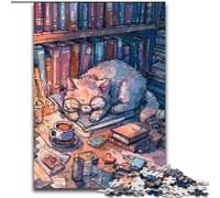JigsawPuzzle 1000 Pieces for Adults Sleeping Cat Challenging Game And Family Play Educational Game for Birthday, Chrismas 26x38cm