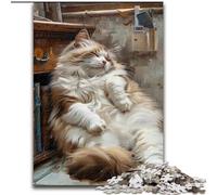 JigsawPuzzle 1000 Pieces for Adults Sleeping Cat Challenging Game And Family Play Educational Game for Birthday, Chrismas 50x75cm