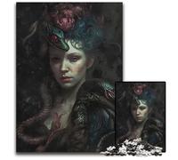 JigsawPuzzle 1000 Pieces for Adults Snake Girl Medusa Serie Paper Jigsaw Puzzles for Travel Lovers Couples Challenging Toy 1000 PCS(38x26cm)