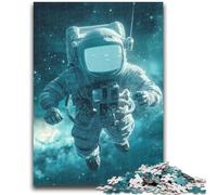 JigsawPuzzle 1000 Pieces for Adults Space Astronaut, Stress Relief with Fully Interlocking Randomly Shaped Pieces for And 14 Years Old 26X38CM