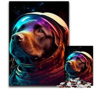 JigsawPuzzle 1000 Pieces for Adults Space Labrador Retriever Puzzles for Adults Perfect for Family Fun, Party Games, Birthday Party Favors 26X38CM/10.23x14.96inch
