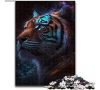 JigsawPuzzle 1000 Pieces for Adults Space Tiger Jigsaw Puzzles for Adults for Teenagers Family Educational Games Home Decoration Gift (Size 26x38cm)