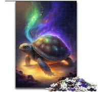 JigsawPuzzle 1000 Pieces for Adults Space Turtle Made of Wood, Perfect for Birthday, Christmas 50x75cm DIY Art Decor