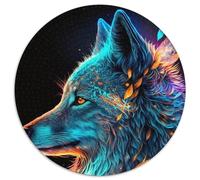 JigsawPuzzle 1000 Pieces for Adults Spirit Wolf Difficult Puzzles for Adults Brain Teaser Game for Teenagers, for Family Game Night (67.5x67.5cm)