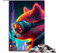 JigsawPuzzle 1000 Pieces for Adults Squirrel Made of Wood, for Ages 14+ 50x75cm Brain Teaser Game for Teenagers, Perfect