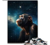 JigsawPuzzle 1000 Pieces for Adults Star Art Monkey Made of Wood, Making It A Great Gift for Family Fun 50x75cm An for Christmas Or Birthdays