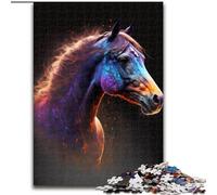 JigsawPuzzle 1000 Pieces for Adults Star Horse Made of Wood, for Ages 14+ 50x75cm Brain Teaser Game for Teenagers, Perfect