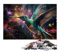 JigsawPuzzle 1000 Pieces for Adults Starry Sky Hummingbird Wooden Jigsaw Puzzles for Adults Ideal And Home Decor 1000 PCS(75x50cm)