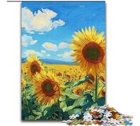JigsawPuzzle 1000 Pieces for Adults Starry Sky Sunflower Jigsaw for Family Fun Perfect for Holidays, Interactive Game Nights (size 26x38cm)