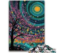 JigsawPuzzle 1000 Pieces for Adults Starry Sky Tree Learning Educational Toy for Is Ideal As A Gift for The Whole Family 26x38cm