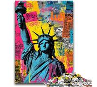 JigsawPuzzle 1000 Pieces for Adults Statue of Liberty Learning Educational Toy for Is Ideal As A Gift for The Whole Family 50x75cm