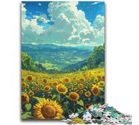 JigsawPuzzle 1000 Pieces for Adults Summer Landscape Sunflower Learning Educational Toys Unique Home Decor And Gifts for 14+ 50x75cm