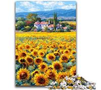 JigsawPuzzle 1000 Pieces for Adults Sunflower Field Brain Teaser Game Wall Decoration Unique Birthday And Xmas Gifts 38x26cm