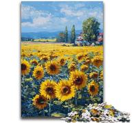 JigsawPuzzle 1000 Pieces for Adults Sunflower Field Brain Teaser Game Wall Decoration Unique Birthday And Xmas Gifts 50x75cm