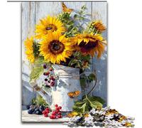 JigsawPuzzle 1000 Pieces for Adults Sunflower, for And 14 Years And over for Educational Game Challenge Toy Gift for Birthdays (Size 50x75cm)