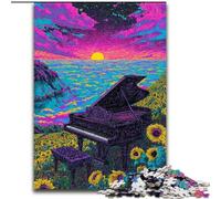 JigsawPuzzle 1000 Pieces for Adults Sunflower Piano, Learning Educational Toys Unique Birthday And Gifts for Age 14+ (Size 50x75cm)