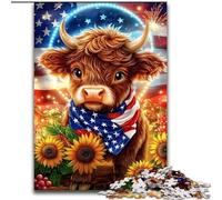 JigsawPuzzle 1000 Pieces for Adults Sunflower Yak Puzzle Family Interactive Game, Ideal for Teenagers, Brain Teaser Gift 50X75CM