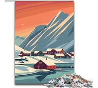 JigsawPuzzle 1000 Pieces for Adults Svalbard Poster, for And from 14 Years And over Educational Learning Toys Family Games Birthday Present 26x38cm