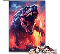 JigsawPuzzle 1000 Pieces for Adults T Rex Dinosaur Made of Wood, for Teenagers Age Group 14+, Home Decor 50x75cm for Teenager & Family Fun