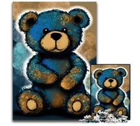 JigsawPuzzle 1000 Pieces for Adults Teddy Bear Style Wooden Jigsaw Puzzles for Adults Challenging Brain Teaser for Teenagers Family Fun Interactive Game 1000 PCS(75x50cm)