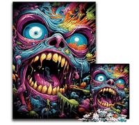 JigsawPuzzle 1000 Pieces for Adults The Colorful Psychedelia of Dr. Monster Wooden Puzzles Educational Activity for Cognitive Skills Cognitive Skill Improvement 1000 PCS(75x50cm)