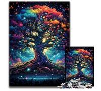 JigsawPuzzle 1000 Pieces for Adults The Colorful Psychedelic Tree of LifePaper Puzzles Educational Activity for Cognitive Skills Cognitive Skill Improvement 1000 PCS(38x26cm)