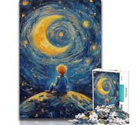 JigsawPuzzle 1000 Pieces for Adults The Little Prince of The Night Sky,Help The Brain Exercise Addictive Toys to Cultivate Patience Perfect Decoration 38x26cm