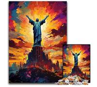 JigsawPuzzle 1000 Pieces for Adults The Psychedelia of Christ The Savior Wooden Puzzles Educational Activity for Cognitive Skills Cognitive Skill Improvement 1000 PCS(75x50cm)