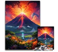 JigsawPuzzle 1000 Pieces for Adults The Psychedelic Volcano Erupted Wooden Puzzles Educational Activity for Cognitive Skills Cognitive Skill Improvement 1000 PCS(75x50cm)