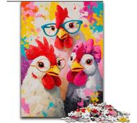 JigsawPuzzle 1000 Pieces for Adults Three Cocks Jigsaw Challenging Brain Teaser for Teenagers, Family Game Night Fun 50X75CM