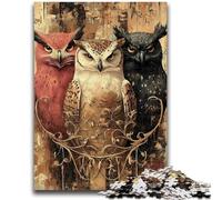 JigsawPuzzle 1000 Pieces for Adults Three Owls Help The Brain Exercise Addictive Toys to Cultivate Patience Suitable for Couples 50x75cm