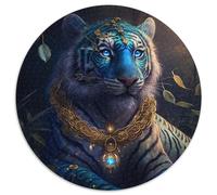 JigsawPuzzle 1000 Pieces for Adults Tiger 1000 Pieces Round Puzzle Gifts Educational Activity for Cognitive Skills Cognitive Skill Improvement 67.5x67.5cm