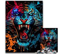 JigsawPuzzle 1000 Pieces for Adults Tiger cardboard Jigsaw Puzzles Ideal DIY Decor & Brain Teaser Gift 26X38CM/10.23x14.96inch