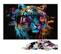 JigsawPuzzle 1000 Pieces for Adults Tiger Jigsaw Puzzles for Adults Adult Game Gift Family Interactive Game Brain Challenge Gift 50x75CM/19.68x29.52inch