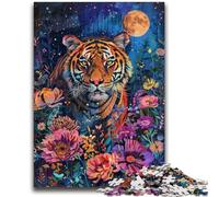 JigsawPuzzle 1000 Pieces for Adults Tiger Under The Moon Help The Brain Exercise Addictive Toys to Cultivate Patience Suitable for Couples 50x75cm