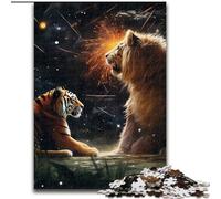 JigsawPuzzle 1000 Pieces for Adults Tigers Lions Puzzle Perfect for Teenagers, Family Bonding, Brain Teaser & DIY Home Decor Gift (size : 26x38cm)