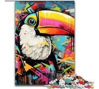JigsawPuzzle 1000 Pieces for Adults Toucan Graffiti Painting Difficult Puzzles for Adults size50x75cm Perfect for Teenagers, Family Bonding, Brain Teaser & DIY Home Decor Gift