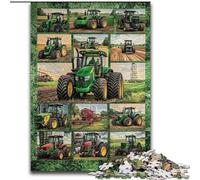JigsawPuzzle 1000 Pieces for Adults Tractor Collage cardboard Jigsaw 26X38CM Home Decor Brain Teaser Game for Teenagers & Family Interaction
