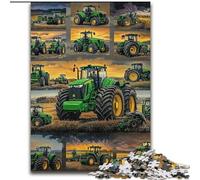 JigsawPuzzle 1000 Pieces for Adults Tractor Collage Jigsaw Home Activity for Holidays, Birthdays, And Family Game Nights 50X75CM