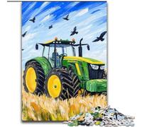 JigsawPuzzle 1000 Pieces for Adults Tractor Jigsaw Made of Wood Brain Teaser Game, Interactive Family Game, Suitable for Ages 14+ size 50X75CM